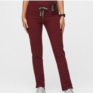 NWT Figs Yola Skinny Scrub Pants Small (tall) Burgundy